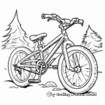 Mountain Bike in Forest Terrain Coloring Pages 2