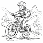 Mountain Bike in Forest Terrain Coloring Pages 3