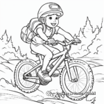 Mountain Bike in Forest Terrain Coloring Pages 4