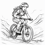 Mountain Biking in the Rain Coloring Pages 1