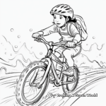 Mountain Biking in the Rain Coloring Pages 2