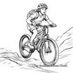 Mountain Biking in the Rain Coloring Pages 3