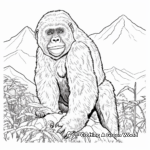 Mountain Gorilla in the Wild Coloring Pages 1