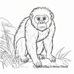 Mountain Gorilla in the Wild Coloring Pages 2
