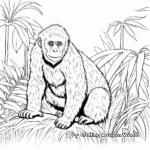 Mountain Gorilla in the Wild Coloring Pages 3