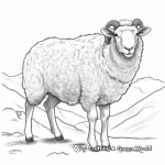 Mountain-Studded Wild Sheep Coloring Pages 2