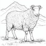 Mountain-Studded Wild Sheep Coloring Pages 3