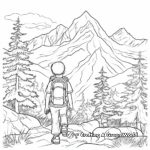 Mountains in the Wild: Forest-Scene Coloring Pages 2