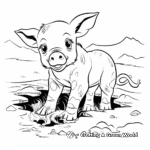 Muddy Piglet Coloring Pages 1