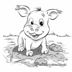 Muddy Piglet Coloring Pages 4