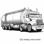 Multi-Axle Tanker Truck Coloring Pages 1
