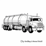 Multi-Axle Tanker Truck Coloring Pages 2