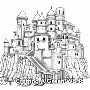 Unicorn Castle Coloring Pages - Free &amp; Printable!