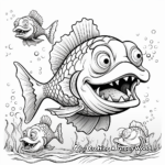 Multiple Marine Cod in One Frame Coloring Pages 4