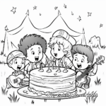 Musical Birthday Party Coloring Pages for Kids 3