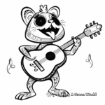 Musical Coqui: Singing Coqui Frog Coloring Pages 3