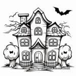 Mysterious Haunted Hotel Coloring Sheets 3