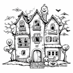 Mysterious Haunted Hotel Coloring Sheets 4