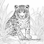 Mysterious Jaguar Jungle Animal Coloring Pages 2