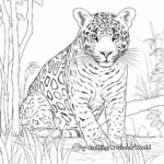 Mysterious Jaguar Jungle Animal Coloring Pages 3