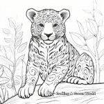 Mysterious Jaguar Jungle Animal Coloring Pages 4