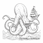 Mysterious Kraken Sea Beast Coloring Pages 2