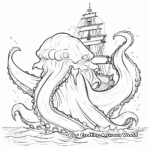 Mysterious Kraken Sea Beast Coloring Pages 3