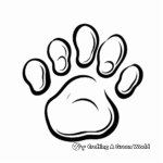 Mysterious Mythical Creature Paw Print Coloring Pages 1