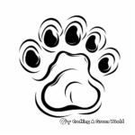 Mysterious Mythical Creature Paw Print Coloring Pages 3