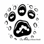 Mysterious Mythical Creature Paw Print Coloring Pages 4