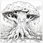 Mystic Old Growth Forest Coloring Pages 1