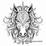 Mystic Unicorn Horse Head Coloring Pages 2