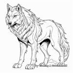 Mystical Dire Wolf Coloring Pages 2