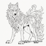 Mystical Dire Wolf Coloring Pages 3