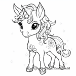 Mystical Dreamy Unicorn Coloring Pages 3