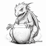 Mystical Fire-Breathing Dragon Egg Coloring Pages 1