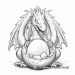 Mystical Fire-Breathing Dragon Egg Coloring Pages 2