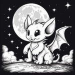 Mystical Night Fury and Full Moon Coloring Pages 1