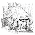 Mystical Selkie Sea Beast Coloring Pages 4