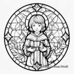 Mystical Stained Glass Coloring Pages 1