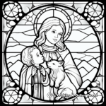 Mystical Stained Glass Coloring Pages 2