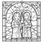 Mystical Stained Glass Coloring Pages 3