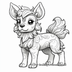 Mystical Unicorn Dog Coloring Pages 1