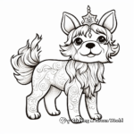 Mystical Unicorn Dog Coloring Pages 2