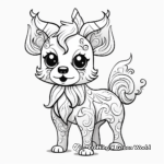 Mystical Unicorn Dog Coloring Pages 3