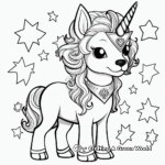Mystical Unicorn Dog Coloring Pages 4