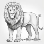 Mystical White Lion Coloring Sheets 1