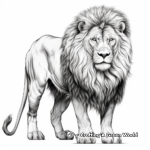 Mystical White Lion Coloring Sheets 3