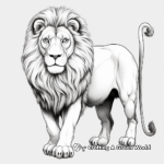 Mystical White Lion Coloring Sheets 4