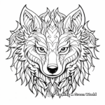 Mystical Wolf Mandala Coloring Pages 1